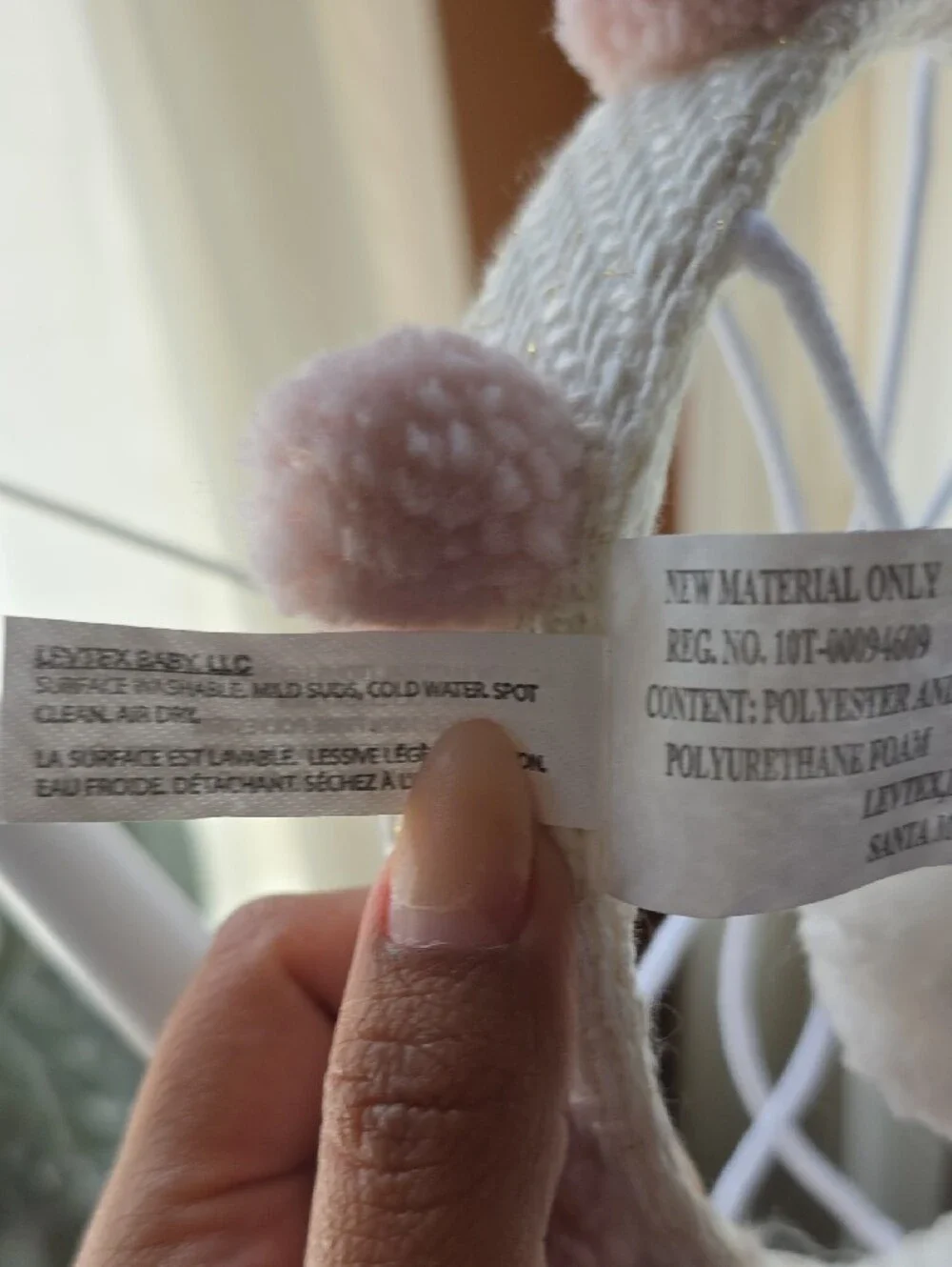 Pom Pom Baby Mobile - Pink & White Nursery Decor - Picture 6 of 8